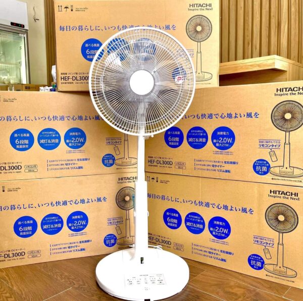 Quạt Hitachi HEF-DL300D có 8 cánh, động cơ DC, điều khiển từ xa - Ảnh 2