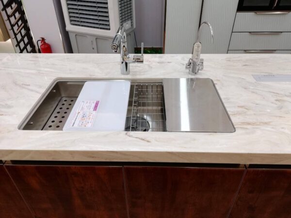 Chậu rửa bát 1 hố Shigeru JSL-K 3F FS hai ray trượt - Ảnh 4