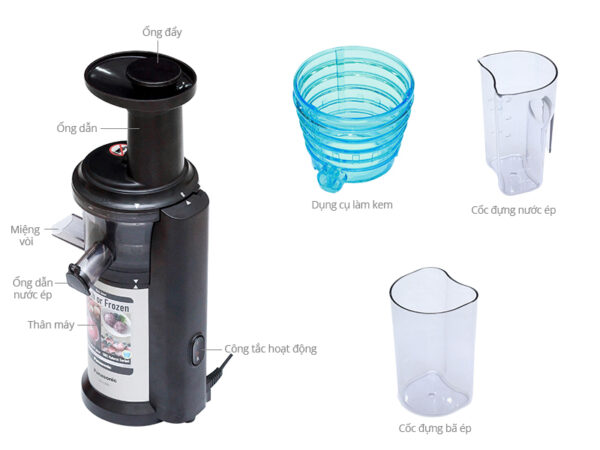 Máy ép chậm Panasonic MJ-L500SRA công suất lớn, ép đồ đông lạnh, đảm bảo dưỡng chất - Ảnh 2