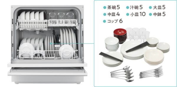 Máy rửa bát Panasonic NP-TA4 khay đựng linh hoạt, khử trùng bát đĩa - Ảnh 4